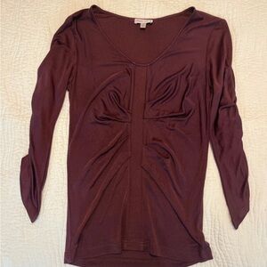 Elegant Women's Purple Silk Top